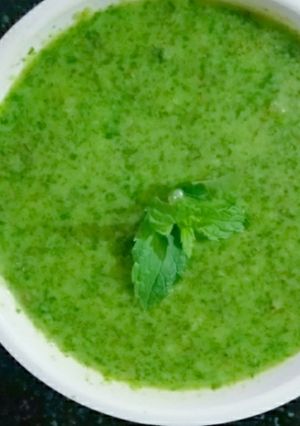 A picture of Coriander mint chutney.