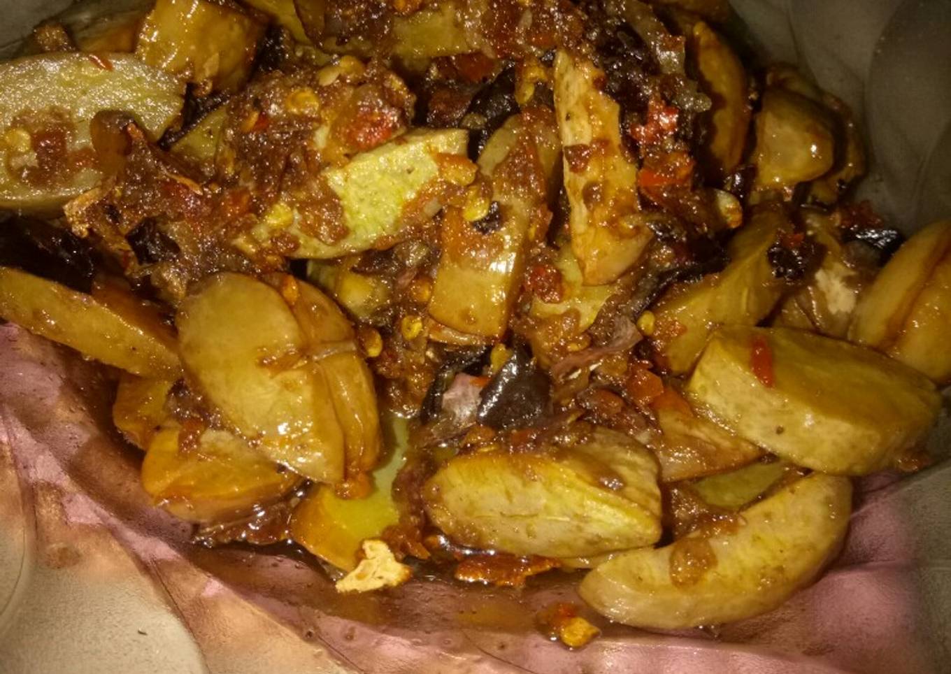 Jengkol Terasi (menu utama di rumah)