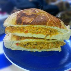 A picture of Burnt bread eggwich.