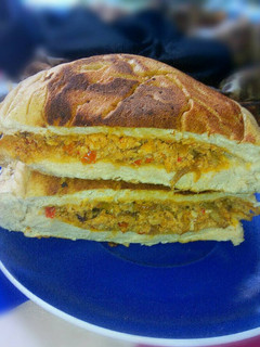 A picture of Burnt bread eggwich.