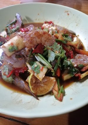 รูปของ ตำกุ้งสดหน่อไม้