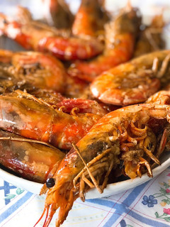 Una foto de Gambas rojas a la plancha perfectas para Navidad