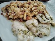 Una foto de rosada con jamón