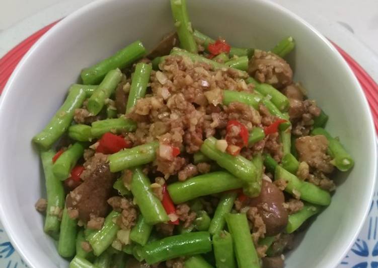Tumis Buncis Daging Jamur