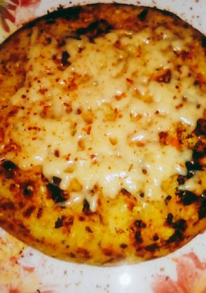 Una foto de Míni tortilla de puré, sin huevo.. ❤