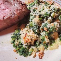 A picture of Creamed Spinach Casserole.