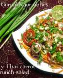 Zesty Thai Carrot Crunch salad 🥕🔥(A fresh, crunchy and flavorful salad using carrot & spring onion)