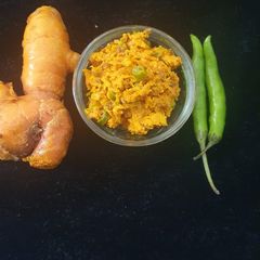 A picture of Raw Turmeric Sabzi.