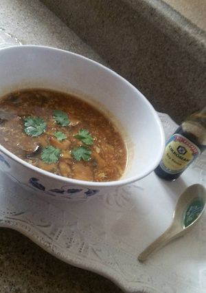 صورة لوصفة شوربه الفطر الاسيويه