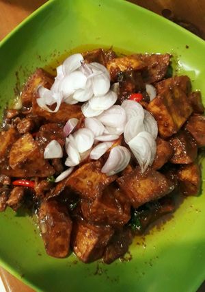 Foto resep Kentang Goreng Bumbu Kacang Sate Ayam