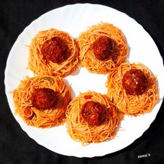 A picture of Noodles Manchurian In Veg Chowmein Bowl.