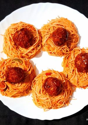 A picture of Noodles Manchurian In Veg Chowmein Bowl.