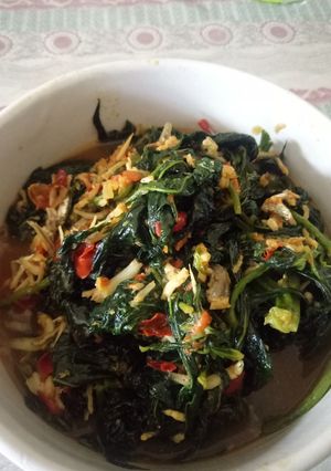 Foto resep Sayur Daun Singkong Teri Medan