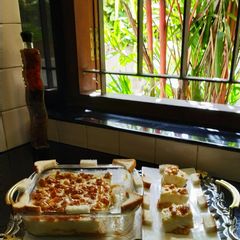 A picture of Butterscotch bread pudding.