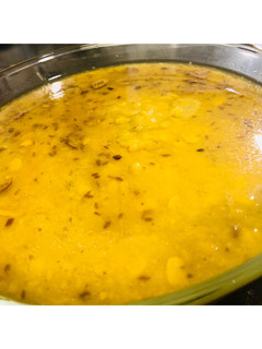 A picture of 3 spices Arhar Dal.