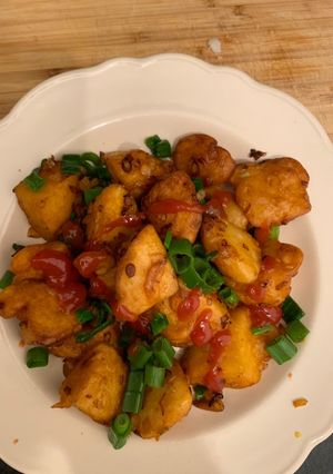 A picture of Idli manchurian.