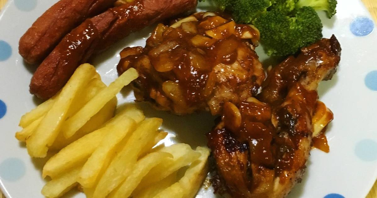 37 resep ayam sosis dengan saus bbq enak dan sederhana 