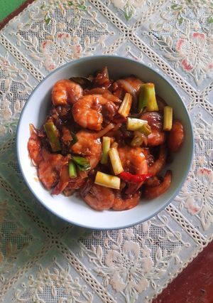 Foto resep Udang saus tiram ala YT tya's kitchen