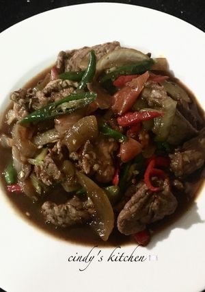 Foto resep Daging saos lada hitam