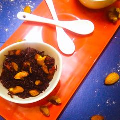 A picture of Beetroot halwa.