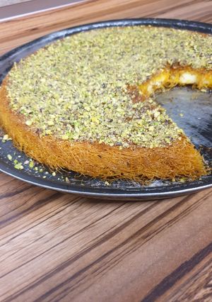 صورة لوصفة كنافة بالقشطة