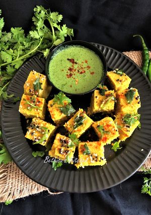 A picture of Foxtail Millet Dhokla.