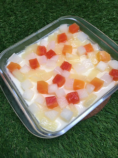 Foto resep Puding susu fruit cocktail