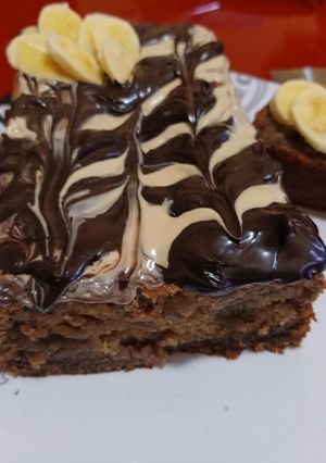 Foto resep Eggless Banana Palm Cake