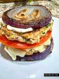 Burger healthy aux oignons et camembert