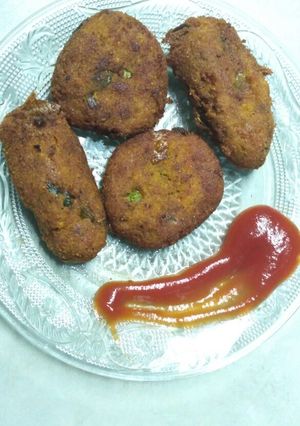 A picture of Leftover sabzi cutlet.