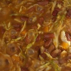 A picture of Red beans & cabbage soup.