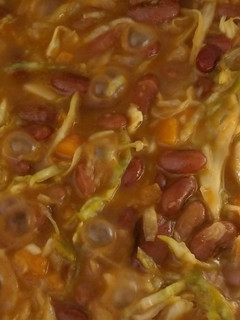 A picture of Red beans & cabbage soup.