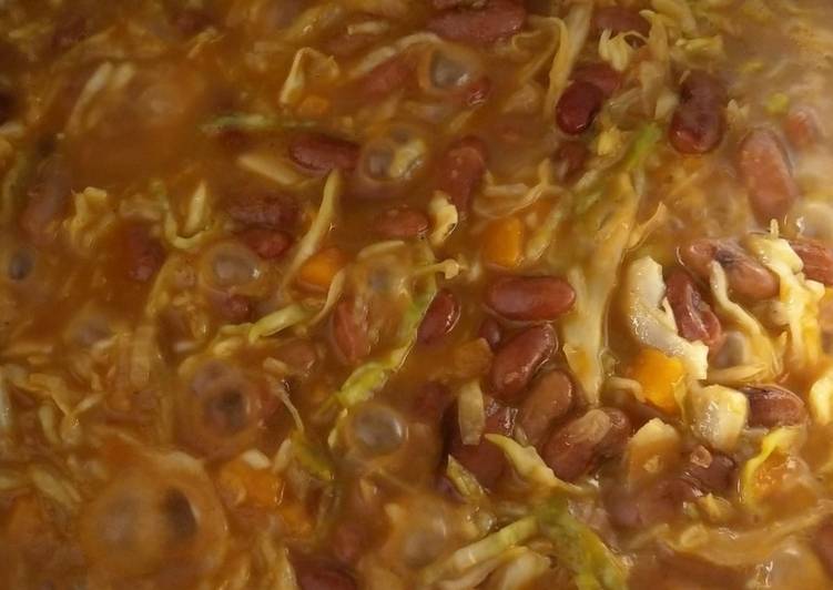Red beans &amp; cabbage soup