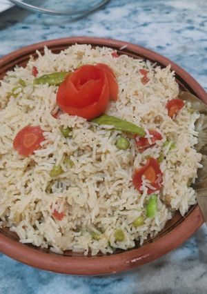 A picture of Mix veggies pulao.