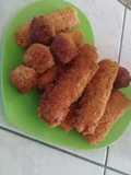 Rollitos de jamón empanizados rellenos de queso asadero😋