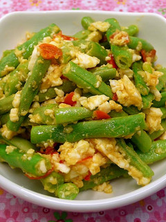 鹹蛋乾煸四季豆 ☆鹹蛋&蔬菜3 的食譜成品照片