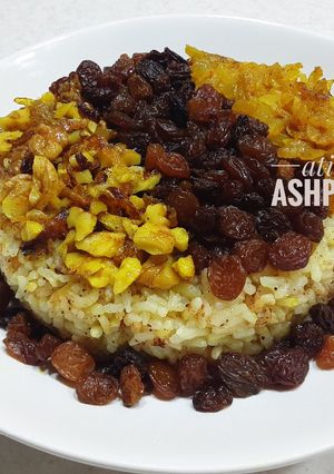عکسی از دستور کشمش پلو مجلسی