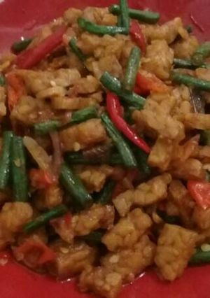 Foto resep Tumis tempe kacang panjang