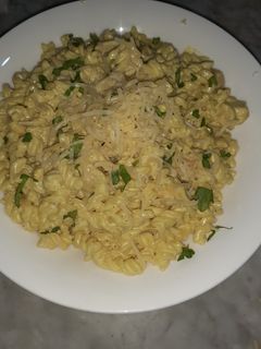 صورة لوصفة 🍜 معكرونة بالدجاج والكريمة 🍜