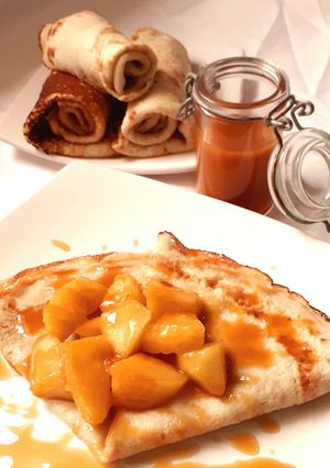 Une photo de Crêpes SGSL et son caramel beurre salé végétal
