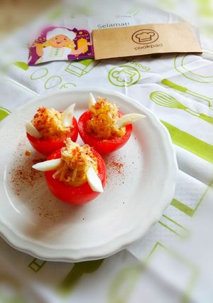 Foto resep Telor rebus tomat keto