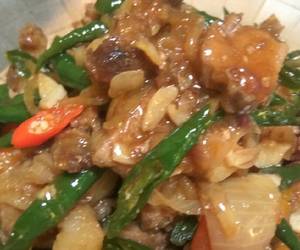 Resep mudah Oseng daging lombok ijo Enak Sempurna