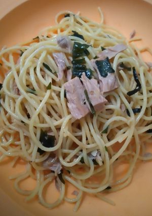 Foto resep Spaghetti Tuna Wakame