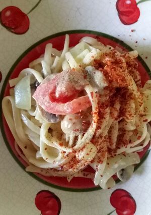 Foto resep Simple Fettuccine Carbonara