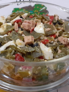 Una foto de Ensalada de judias verdes