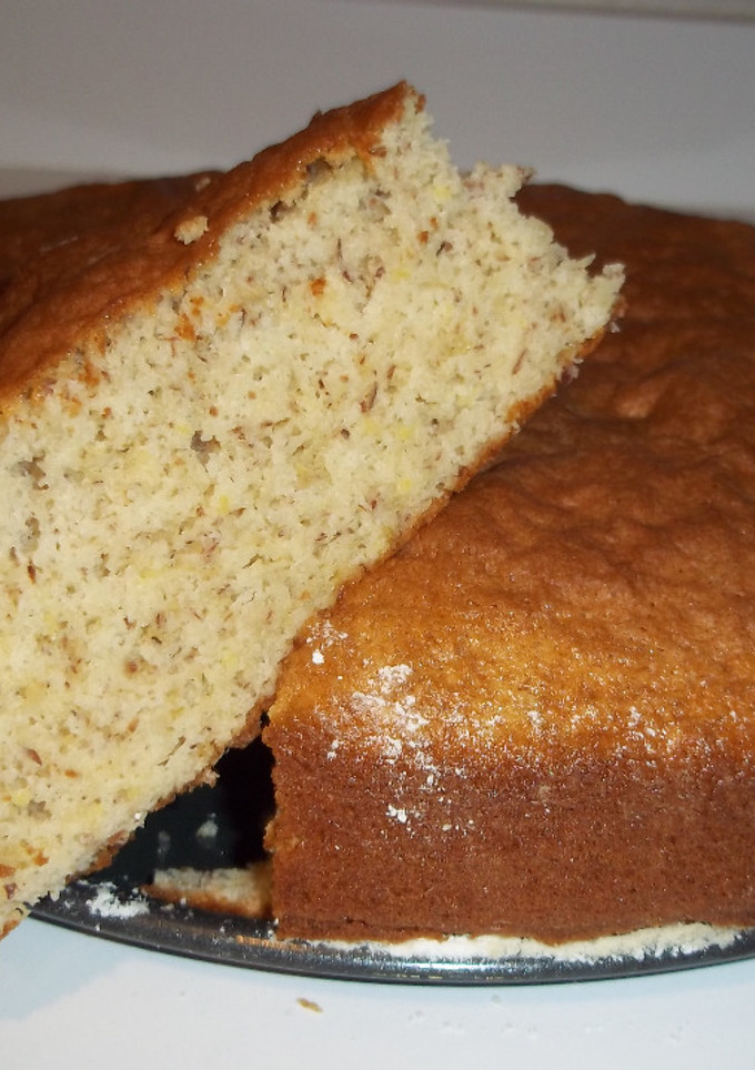 Una foto de Tarta de yogur y almendra