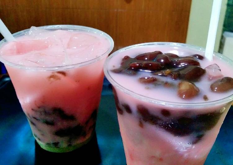 Es kacang merah coklat