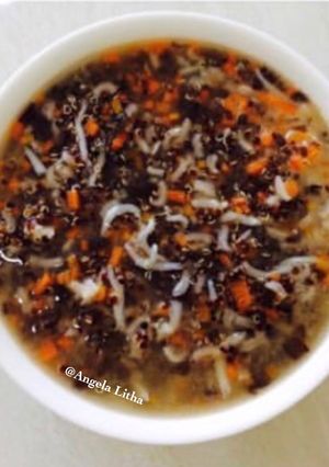 Foto resep Bubur nasi Quinoa dan teri nasi