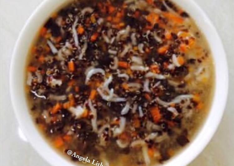Resep Bubur nasi Quinoa dan teri nasi yang Sempurna