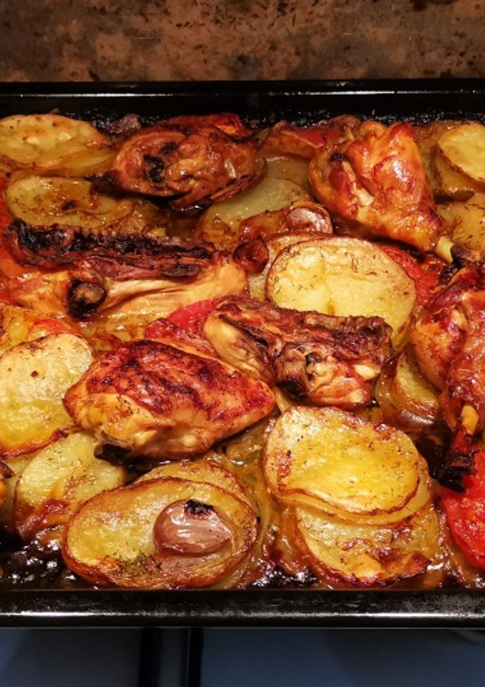 Una foto de Tartera de pollo al horno